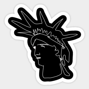 Statue of Liberty - Very Minimal Drawing Style Sticker